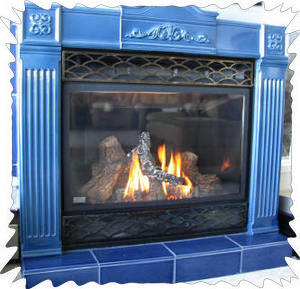 Natural Gas fireplace in living room