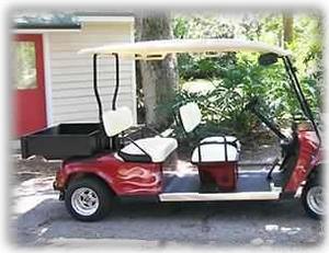 Golf Cart and Partial View of Garage