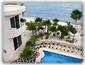 A bird's eye view of the guest casita, pool and beach