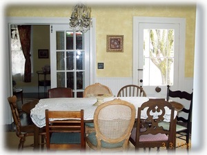 Formal dining room has a replica RCA turntable!