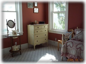 Downstairs, Rose Room with daybed & trundel