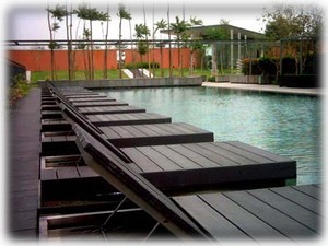 Lap pool on the podium level.