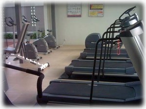 Gymnasium with new modern equipment.