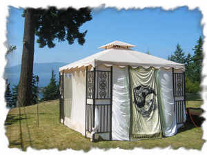 Outdoor gazebo for shade and naps