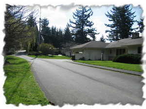 Over two acres of woods surround home