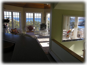 Sunroom overlooks Ocean