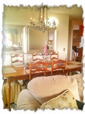 Large Dining Rm Table seats 8 to 10