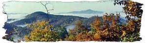 Fall view in Hayesville's Julie Mountain Hideaway