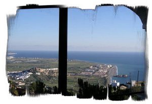 Lounge view overlooking sea and Salobrena Castle