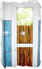 Shower with Door to Outdoor Shower