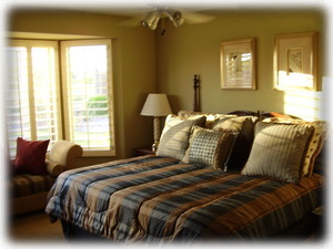 Master bedroom with contemporary Key West Style