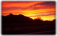 Surreal sunsets from master bedroom 