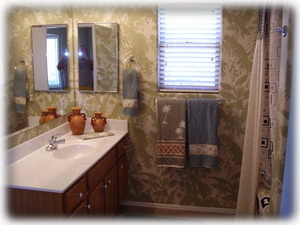 Master bathroom with HUGE walk in closets.