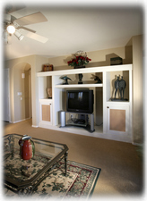 Built in entertainment center surround sound