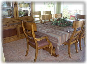 Dining room faces the water