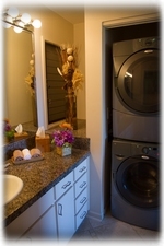 Private bathroom attached to Master BedRoom with full size laundry washer/dryer
