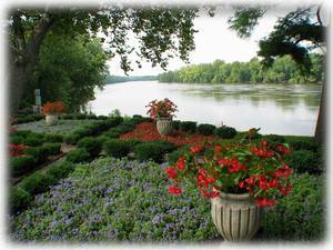 A view of the river from the gardens of The Yardley Inn just up the road.