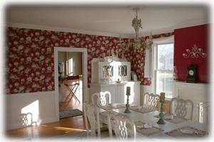 Expansive Dining Room with 1920s era dining room table and hutch