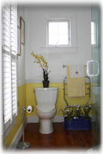 Master bathroom with 6 shower head custom German shower & heated towel rack