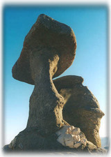 Rocks shaped by wind at 2000 m altitude