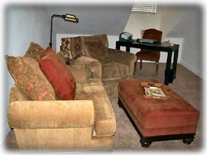 Loft with Office Desk, Couch and 42