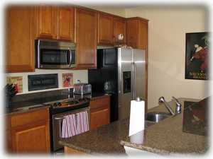 Our fully stocked gourmet kitchen