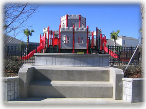 Kids castle-themed play park (one of many)