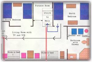 Lower level floor plan