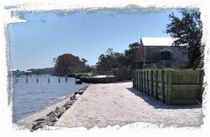 220' of white sand beaches on Bon Secour Bay 