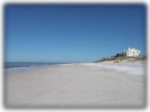 The white sand beach of Cape San Blas looking north.