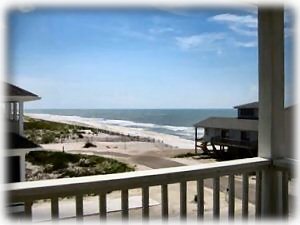 The view looking southwest past the Ovation gulf front properties.