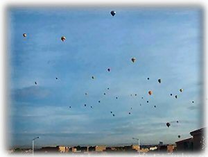 Sometimes the Balloons from the Balloon Fiesta fly right over the Condo Complex