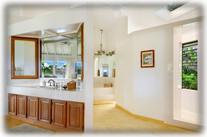 Large and airy master bathroom