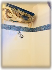 Hall bath shower over tub detail 