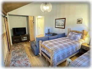Loft sleeps 4 kids in 2 twin beds and a sofabed. Loft has a smart TV and DVDs.