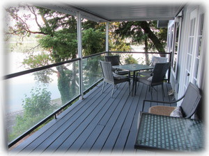 Covered deck with amazing views