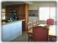 Open from kitchen to dining and living