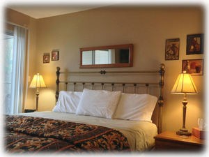 Master bedroom walks out to the porch.
