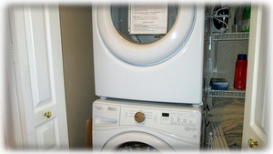 Washer, dryer, iron, ironing board & drying rack too.