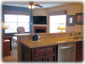 Cooking in the kitchen? You can see the TV too.