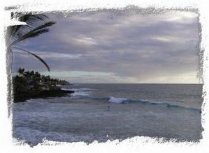 Sundown and the surfers are still out