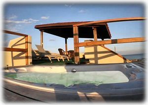 The roof top Jacuzzi is a perfect place to watch the sunset