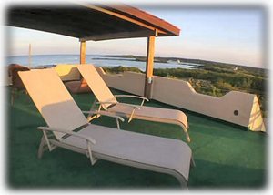 360 degree views from the roof top deck with hammock lounge chairs