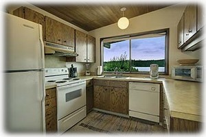 Water views from the kitchen while you make your meals.