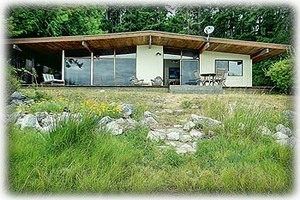 View of San Juan Island, Westcott Bay home from waters edge.