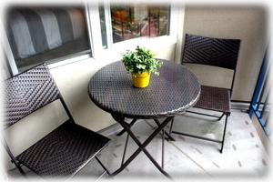 Enjoy the courtyard from your private balcony