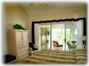 Master Bedroom and sliding patio door to sunroom