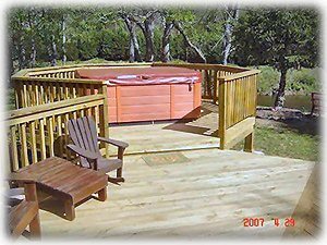 New deck and hot tub