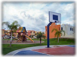 Playground and Basketball Halfcourt