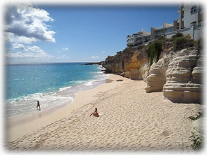 The Cliff private beach with white sand